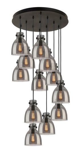 Downtown Urban 12 Light Pendant in Matte Black (405|1264101PSBKG4128SM)
