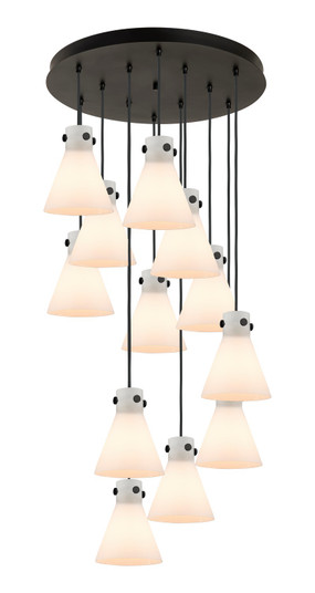 Downtown Urban 12 Light Pendant in Matte Black (405|1264101PSBKG4118WH)