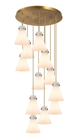 Downtown Urban 12 Light Pendant in Brushed Brass (405|1264101PSBBG4118WH)