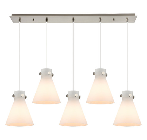 Downtown Urban Nine Light Linear Pendant in Brushed Satin Nickel (405|1254101PSSNG4118WH)