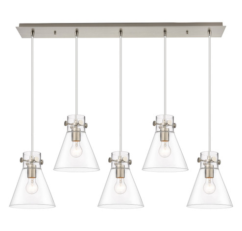 Downtown Urban Five Light Linear Pendant in Brushed Satin Nickel (405|1254101PSSNG4118CL)