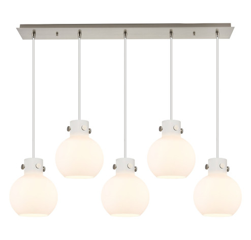 Newton Five Light Linear Pendant in Brushed Satin Nickel (405|1254101PSSNG4108WH)