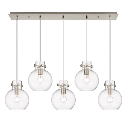 Downtown Urban Five Light Linear Pendant in Brushed Satin Nickel (405|1254101PSSNG4108CL)