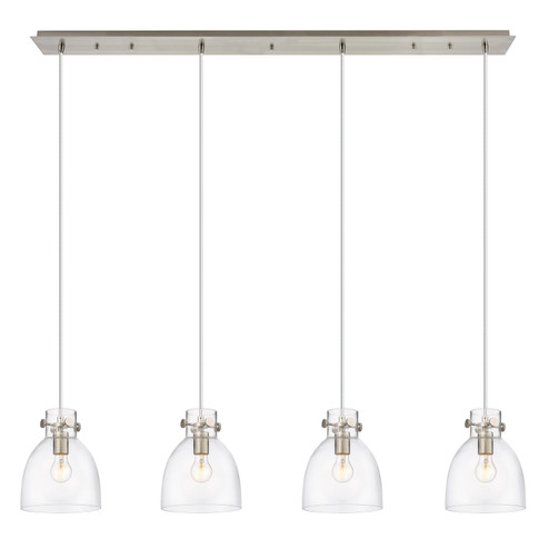 Downtown Urban Four Light Linear Pendant in Brushed Satin Nickel (405|1244101PSSNG4128CL)
