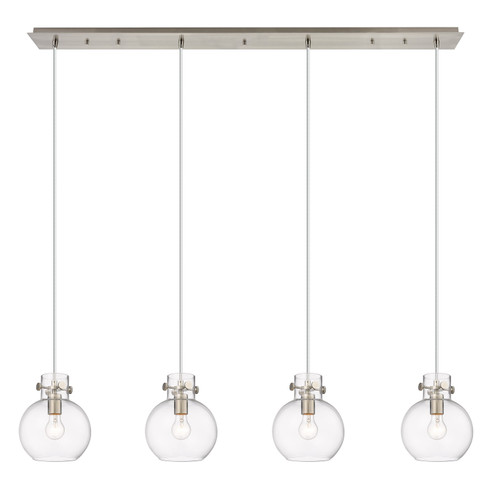 Downtown Urban Four Light Linear Pendant in Brushed Satin Nickel (405|1244101PSSNG4108CL)