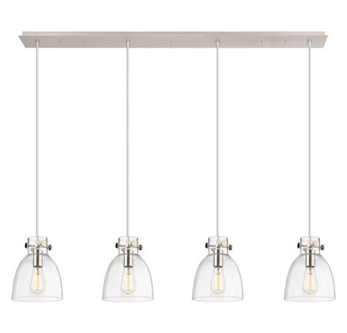 Downtown Urban Four Light Linear Pendant in Polished Nickel (405|1244101PSPNG4128CL)