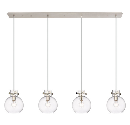 Newton Four Light Linear Pendant in Polished Nickel (405|1244101PSPNG4108CL)