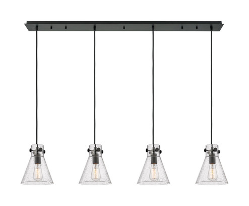 Downtown Urban Two Light Linear Pendant in Matte Black (405|1244101PSBKG4118SDY)