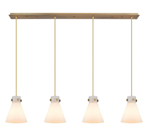 Downtown Urban One Light Linear Pendant in Brushed Brass (405|1244101PSBBG4118WH)