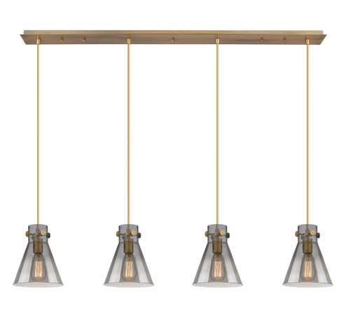 Downtown Urban Eight Light Linear Pendant in Brushed Brass (405|1244101PSBBG4118SM)