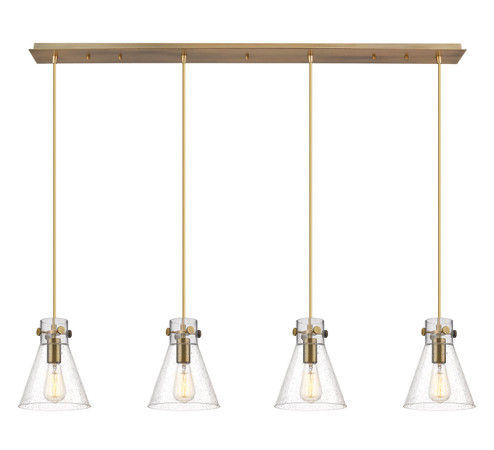 Downtown Urban Five Light Linear Pendant in Brushed Brass (405|1244101PSBBG4118SDY)