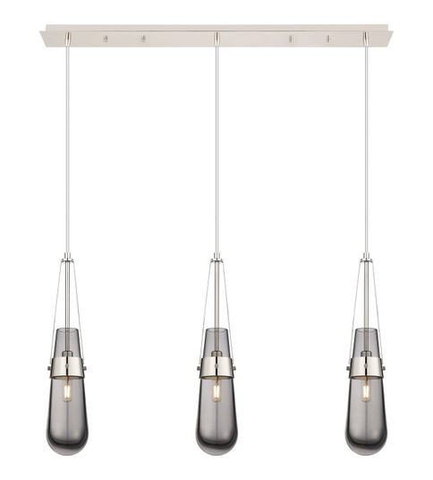 Downtown Urban Three Light Linear Pendant in Polished Nickel (405|1234521PPNG4524SM)