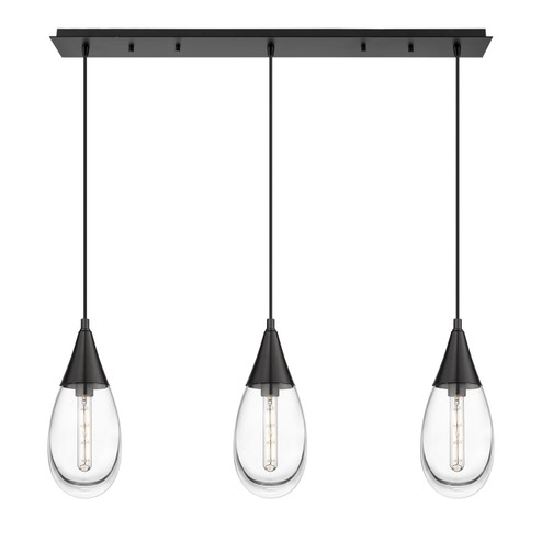 Downtown Urban LED Linear Pendant in Matte Black (405|1234501PBKG4506CL)