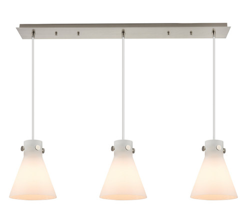 Downtown Urban Nine Light Linear Pendant in Brushed Satin Nickel (405|1234101PSSNG4118WH)