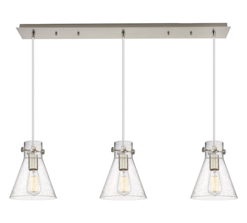 Downtown Urban Three Light Linear Pendant in Brushed Satin Nickel (405|1234101PSSNG4118SDY)