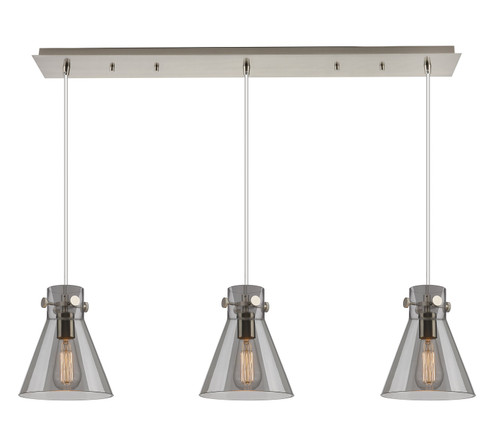 Downtown Urban Three Light Linear Pendant in Brushed Satin Nickel (405|1234101PSSNG4118SM)