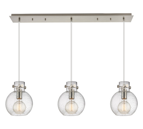 Newton Three Light Linear Pendant in Brushed Satin Nickel (405|1234101PSSNG4108SDY)