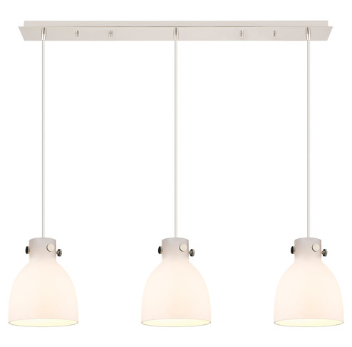 Downtown Urban One Light Linear Pendant in Polished Nickel (405|1234101PSPNG4128WH)