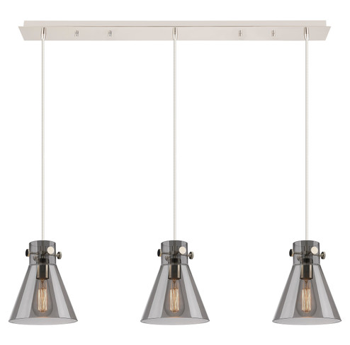 Downtown Urban Six Light Linear Pendant in Polished Nickel (405|1234101PSPNG4118SM)