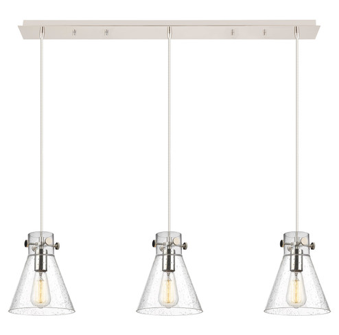 Downtown Urban Three Light Linear Pendant in Polished Nickel (405|1234101PSPNG4118SDY)