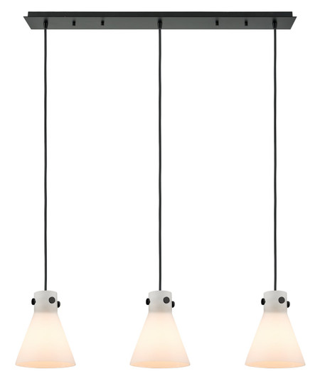 Downtown Urban Two Light Linear Pendant in Matte Black (405|1234101PSBKG4118WH)
