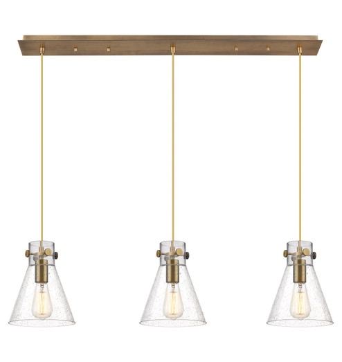Downtown Urban Eight Light Linear Pendant in Brushed Brass (405|1234101PSBBG4118SDY)