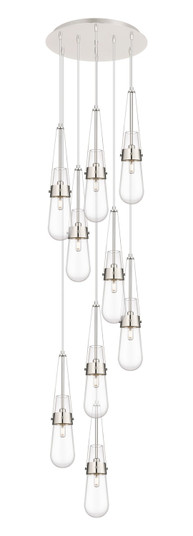 Downtown Urban Nine Light Pendant in Polished Nickel (405|1194521PPNG4524CL)