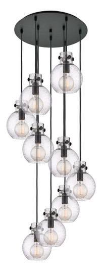 Newton Nine Light Pendant in Matte Black (405|1194101PSBKG4108SDY)