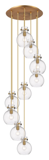 Downtown Urban Nine Light Pendant in Brushed Brass (405|1194101PSBBG4108CL)