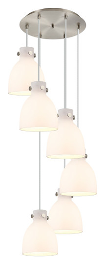 Downtown Urban Six Light Pendant in Brushed Satin Nickel (405|1164101PSSNG4128WH)