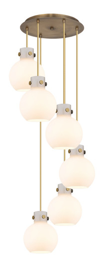 Newton Six Light Pendant in Brushed Brass (405|1164101PSBBG4108WH)