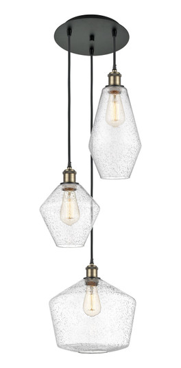 Ballston Three Light Pendant in Black Antique Brass (405|113B3PBABG654MU)