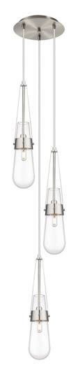 Downtown Urban Three Light Pendant in Brushed Satin Nickel (405|1134521PSNG4524CL)