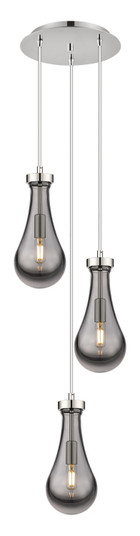 Downtown Urban Three Light Pendant in Polished Nickel (405|1134511PPNG4515SM)