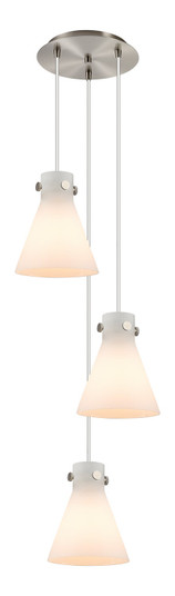 Downtown Urban Three Light Pendant in Brushed Satin Nickel (405|1134101PSSNG4118WH)