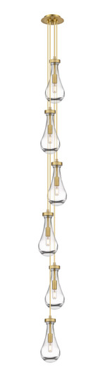 Downtown Urban Six Light Pendant in Brushed Brass (405|1064511PBBG4515CL)