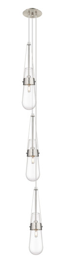 Downtown Urban Three Light Pendant in Brushed Satin Nickel (405|1034521PSNG4524CL)