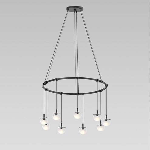 Suspenders Nine Light Pendant in Satin Black (69|S1E24KJC06XX18CL03)