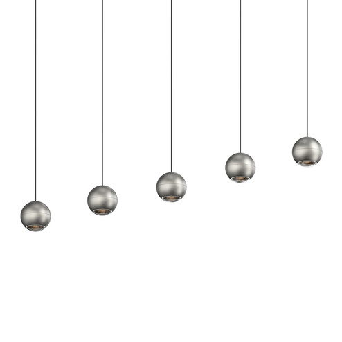 Hemisphere Five Light Linear Pendant in Natural Anodized (69|750877)