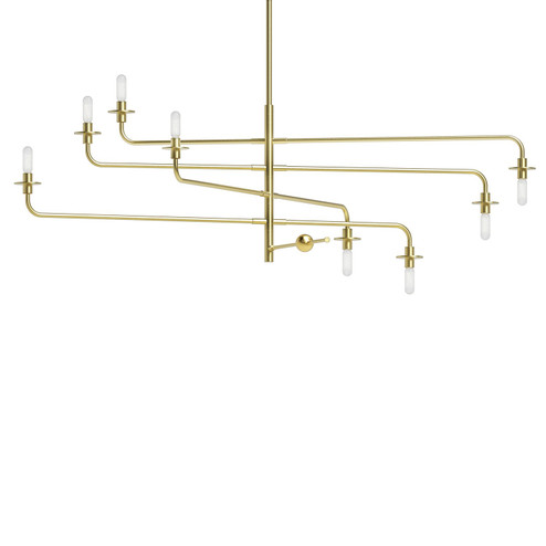 Atelier Eight Light Pendant in Satin Brass (69|454838)