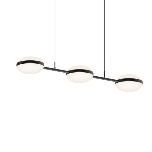 Pillows Three Light Linear Pendant in Satin Black (69|361325)