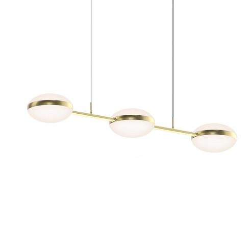 Pillows Three Light Linear Pendant in Brass Finish (69|361314)