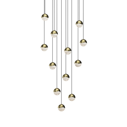 Grapes LED Pendant in Brass Finish (69|291714SML)