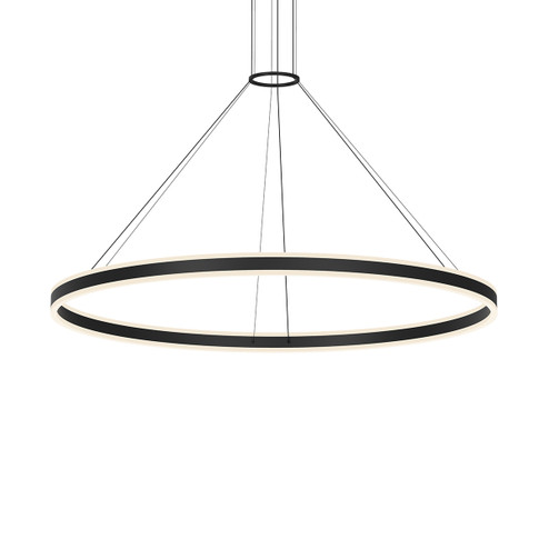 Double Corona LED Pendant in Satin Black (69|230925)