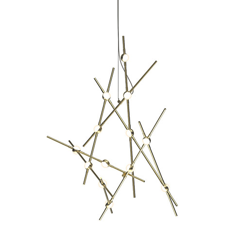 Constellation LED Lantern in Satin Brass (69|215138W27)