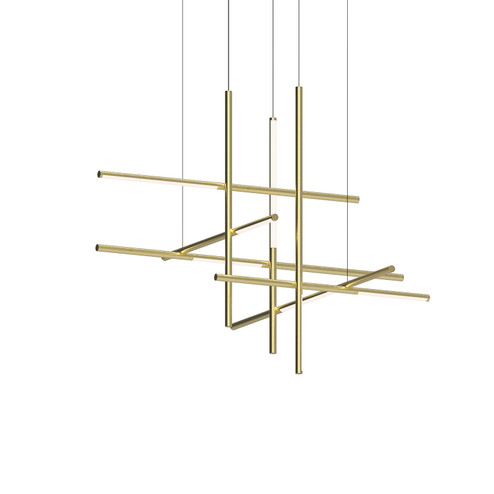 Labyrinth LED Pendant in Brass Finish (69|210214)