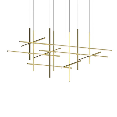 Labyrinth LED Pendant in Brass Finish (69|209914)