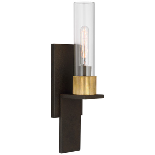 Beza LED Wall Sconce in Warm Iron and Antique Brass (268|RB2002WIABCG)