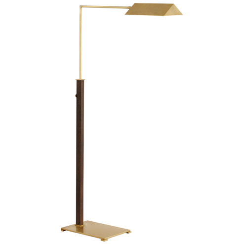 Copse LED Floor Lamp in Antique Brass and Dark Walnut (268|RB1005ABDW)