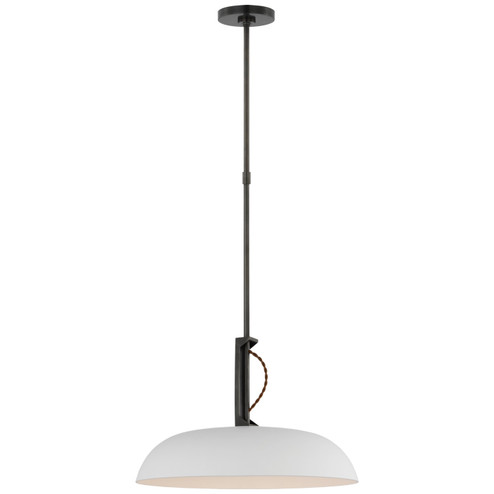 Cyrus LED Pendant in Bronze and White (268|AL5040BZWHTWG)